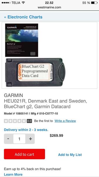 Garmin Bluechart Datacard