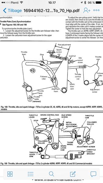 Timing evinrude 40 2 takt 1994