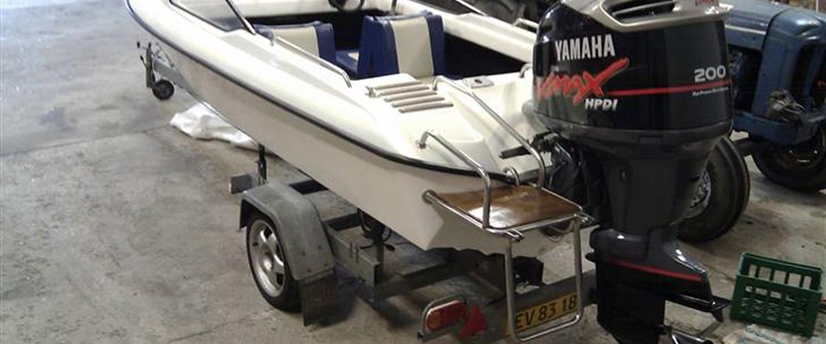 Fletcher Arrowsport150 1989 Perlemor lakkereing (Hvid/Gul...