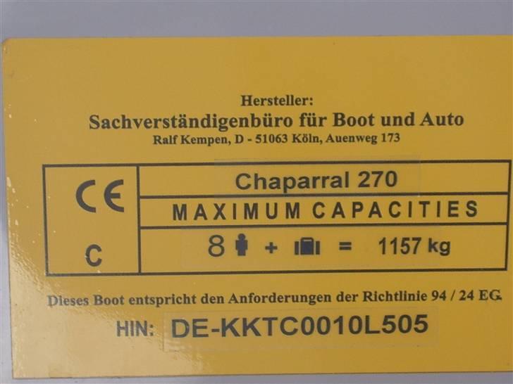 Chaparral 270 signature billede 12