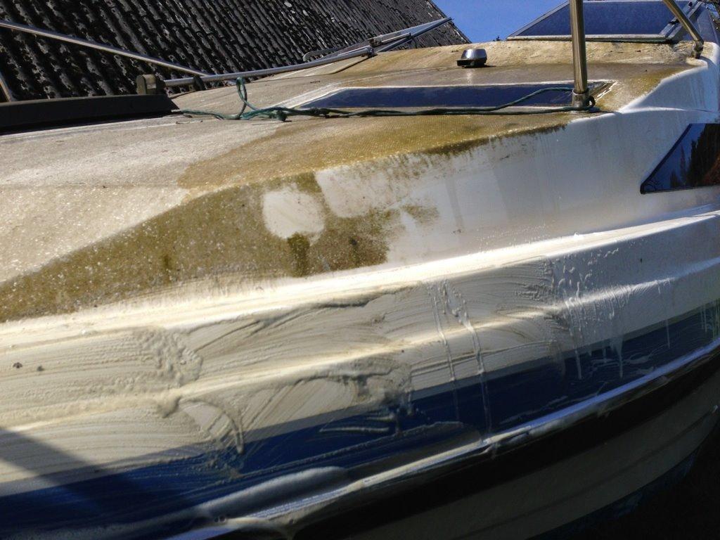 Bayliner 2155  ciera sunbridge - Sælger var begyndt at vaske ,, den. billede 2