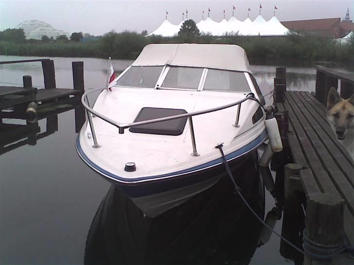 Bayliner capri 1952 - Bayliner Capri 1952 fra 1988 Færdig og i vandet :0) Ozzy sneg sig lige med billede 1