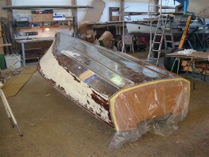 B Mahogny Speedbåd TIL SALG - glasdug lamineret med Epoxy billede 8