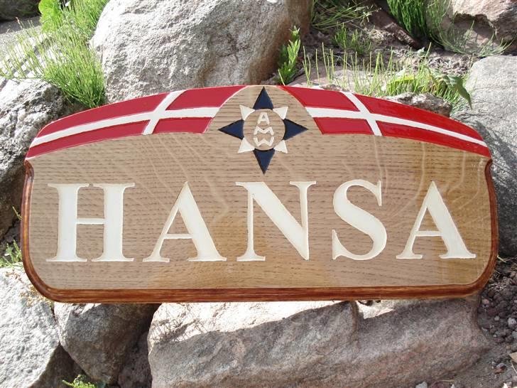 H HANSA - Navnebrættet til jollen. Efterhånden ét  ud af mange jeg har lavet. billede 11