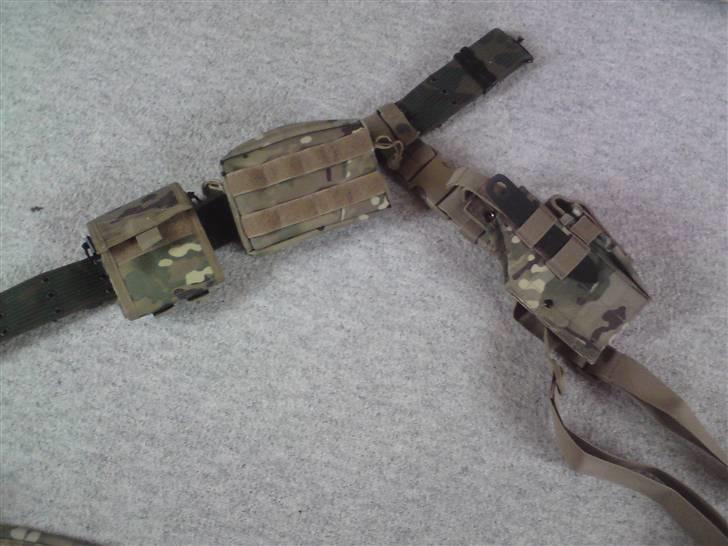 Hardball grejet - Woodland bredt bælte + multicam dump pouch + taske + pistol hyster billede 4