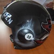 Airbrush på Styrthjelm