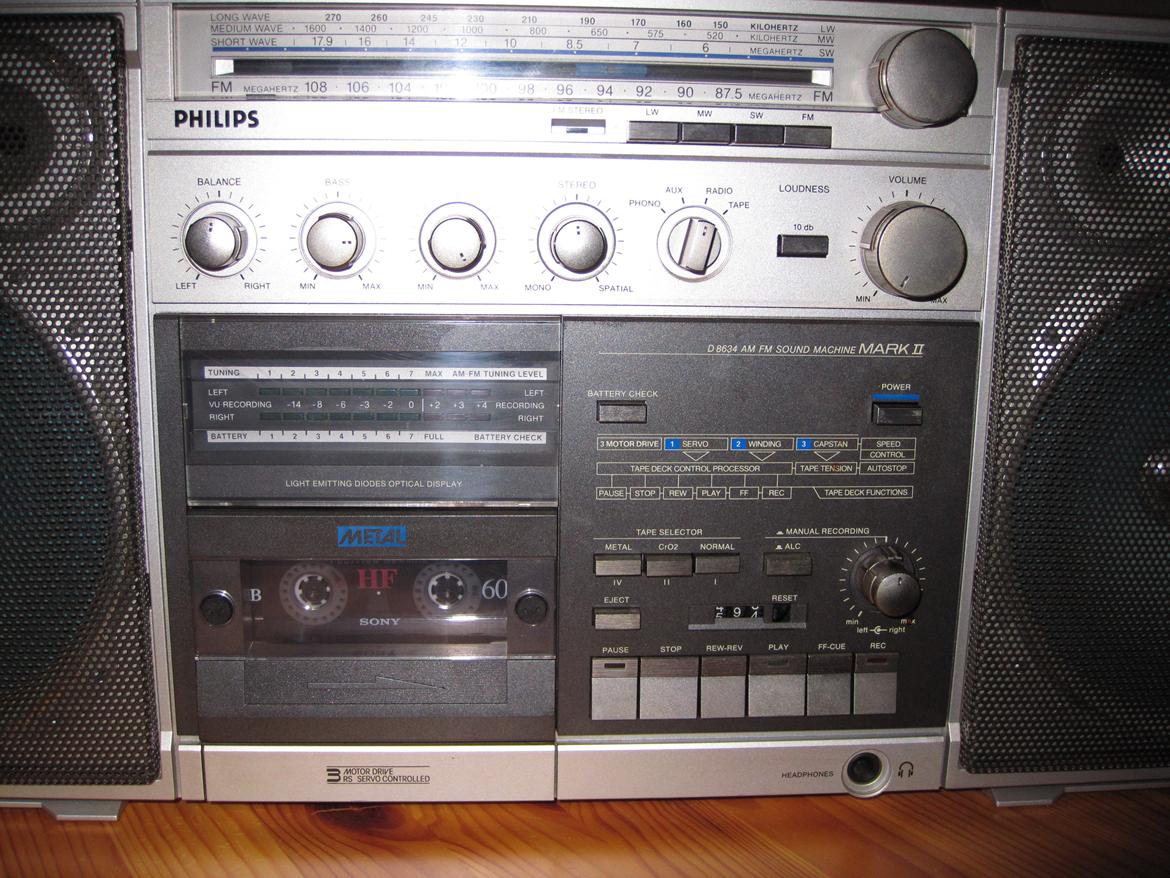 Philips 80´er Boombox D8634 billede 2