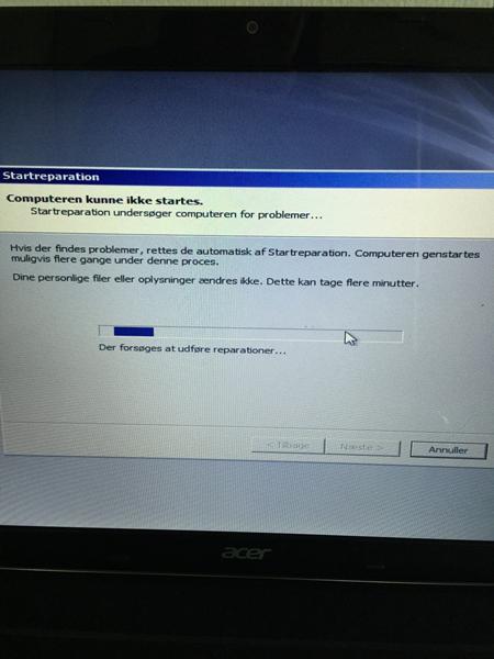 Acer bærbar problem