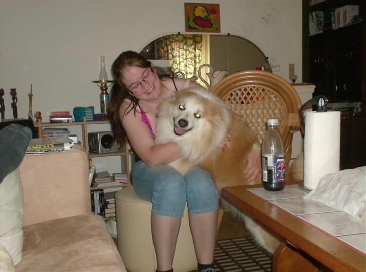 Kvinde Charlotte - mig og min hund 2 august 2007, min mor der tog det hihi billede 2
