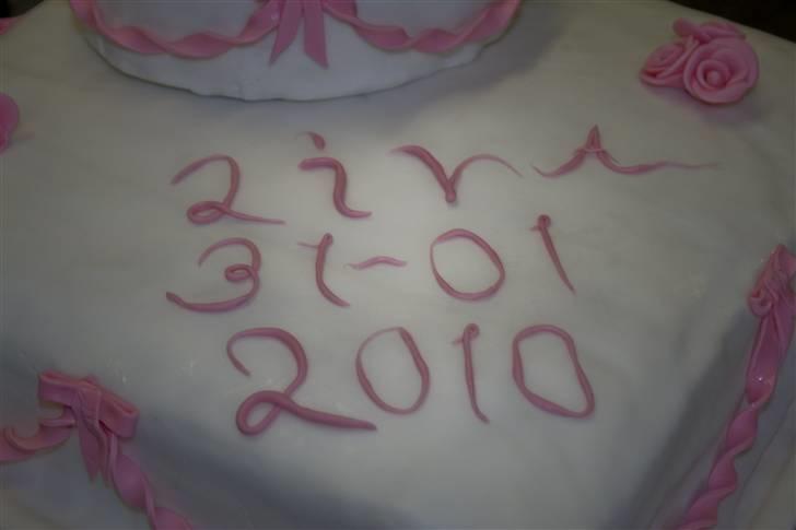 Liva's dåbskage * min første fondant kage * billede 9