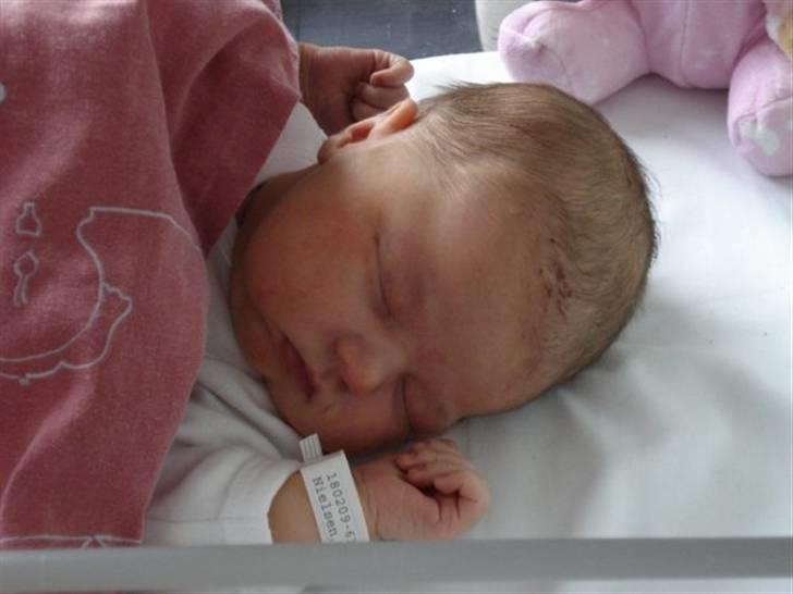 Mine dejlige prinsesser Lærke og Anna.  - Min største prinsesse Lærke 1 døgn gammel. billede 1