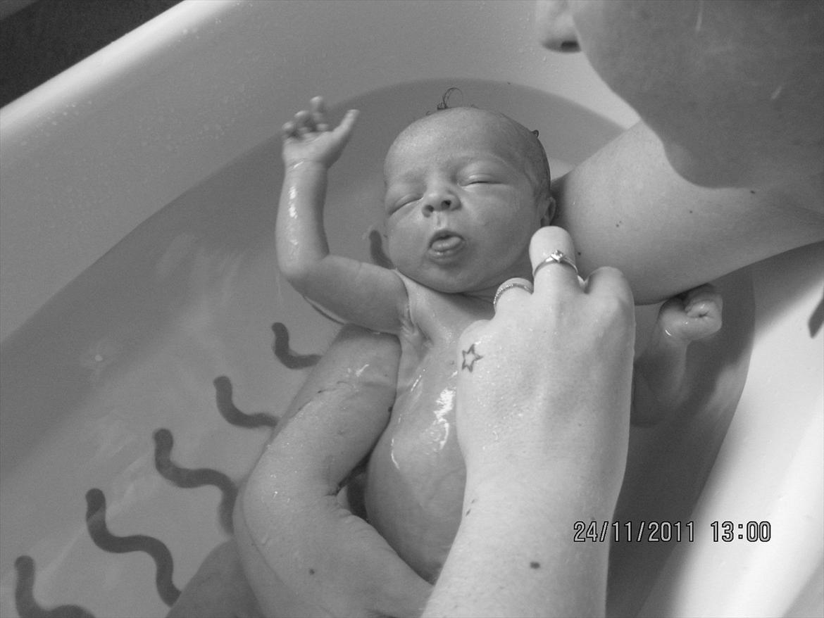 Pige Elina Amalie - Elina's første bad :) billede 12