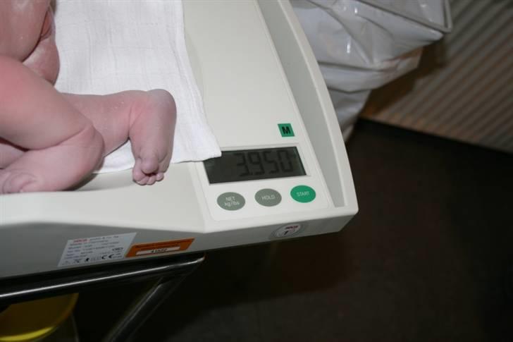 Pige Nadja Kirstine  - Vægten sagde hele 3950.. Flot stor pige.. billede 4