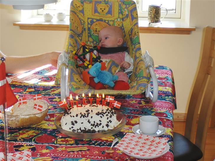 Pige Mie - Mie med sin HALVE lagkage, på hendes 6 mdr`s fødselsdag billede 17