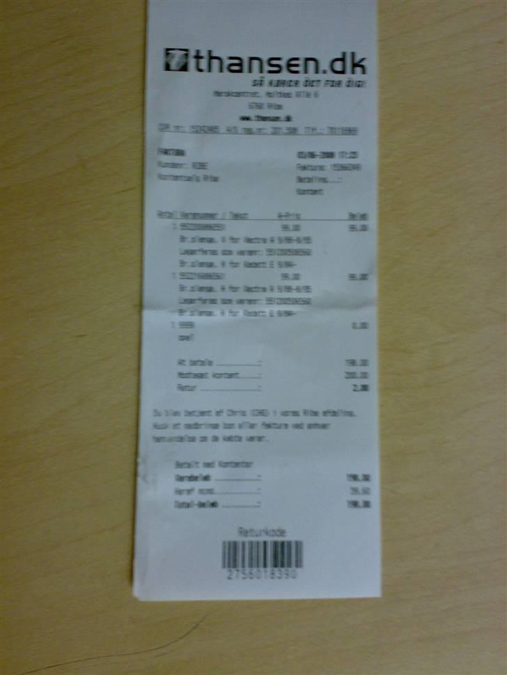 T. Hansen Kvitteringer - En enkelt kvittering mere billede 82