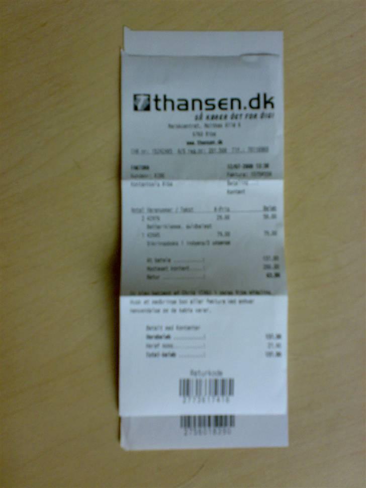 T. Hansen Kvitteringer - En enkelt kvittering mere billede 83