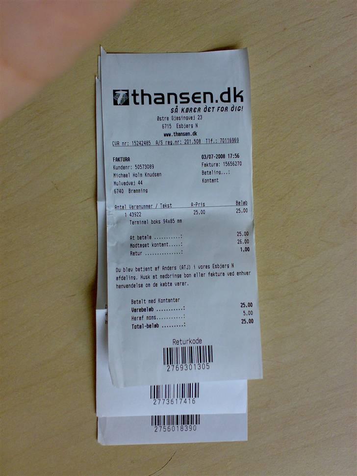 T. Hansen Kvitteringer - En enkelt kvittering mere billede 84