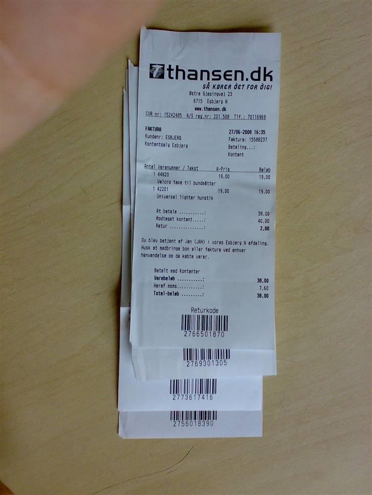 T. Hansen Kvitteringer - En enkelt kvittering mere billede 85