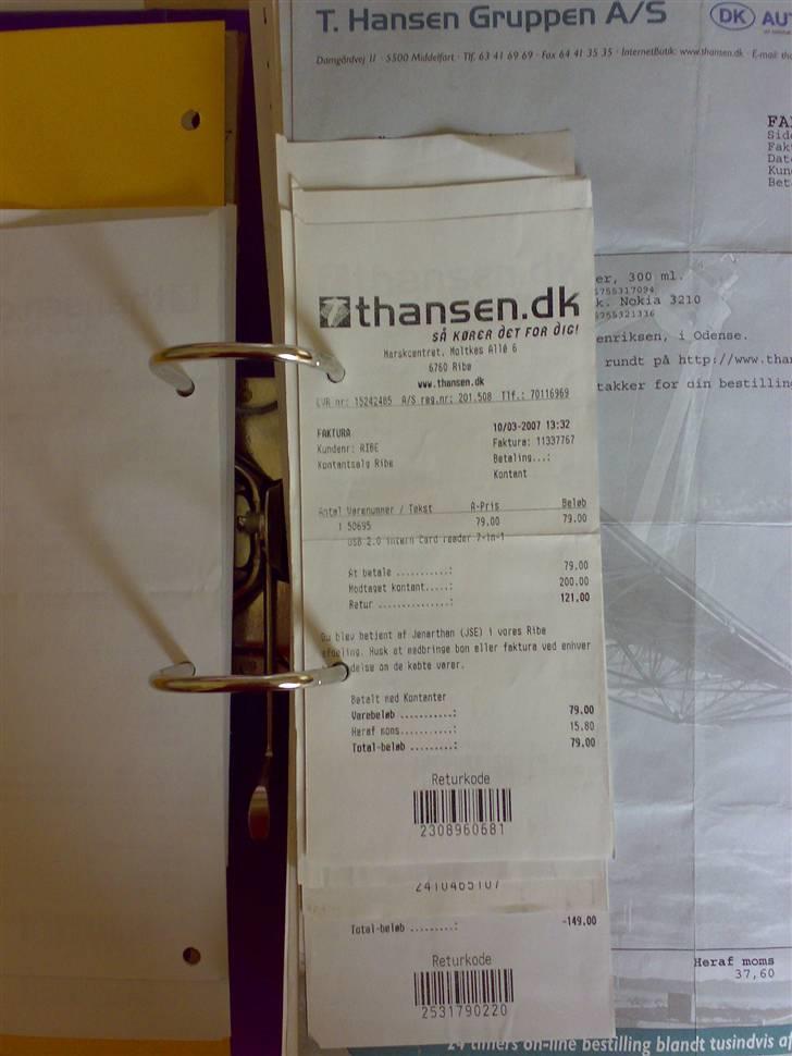 T. Hansen Kvitteringer - En enkelt kvittering mere billede 97