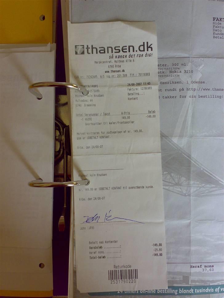 T. Hansen Kvitteringer - En enkelt kvittering mere billede 103