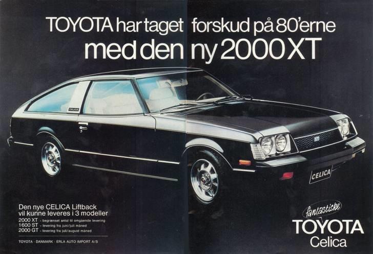 Celica 1978-1982 - Alt i billeder. - Reklame for Celica 2000XT Liftback.
Reklamen er scannet fra "Bilen - Motor&Sport" Juli 1978. billede 8