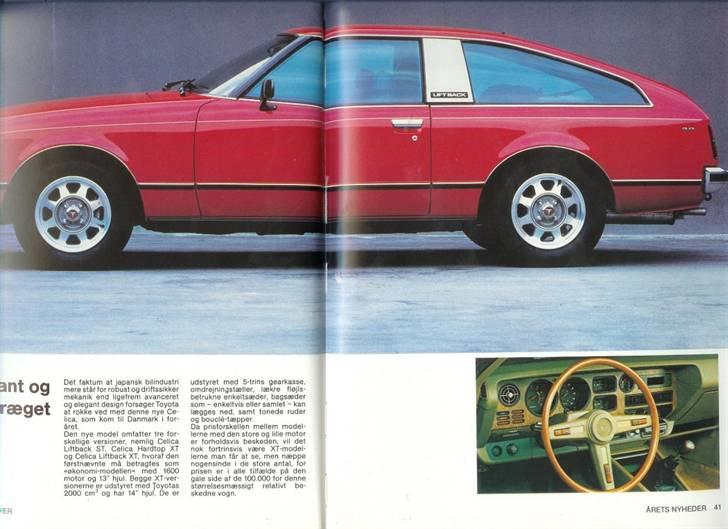 Celica 1978-1982 - Alt i billeder. - Celica 2000XT Liftback.
Scannet fra Bilårbogen 1978. billede 9