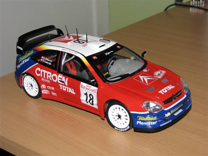 Mine Modelbiler (Flest Ford) - Citröen Xsara WRC som den så ud i Rally Monte Carlo 2003 og S.Loeb som chauffør.. 1:18 fra Sun Star billede 45