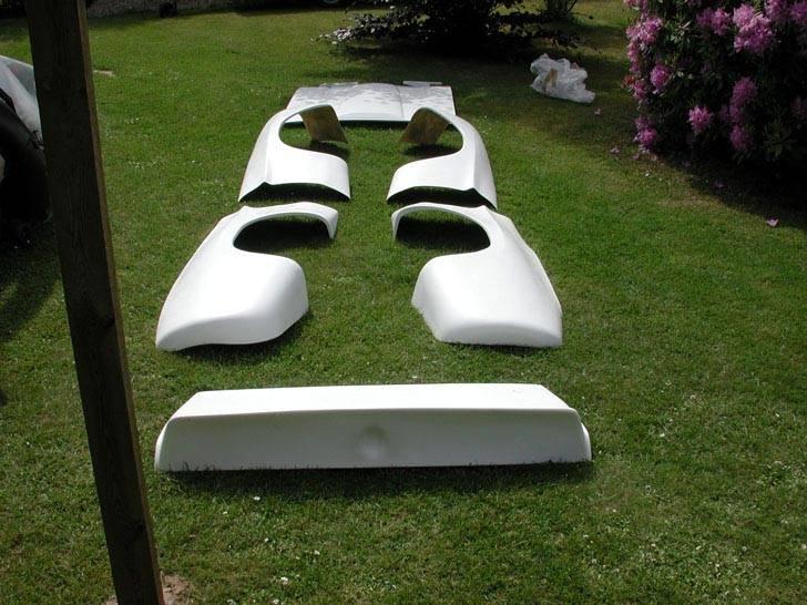 Ford Capri RS2600 Race klon - Cologne Glasfiberskærme, front og bagklap. billede 2