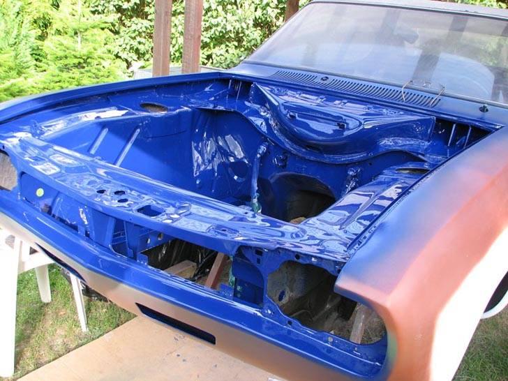 Ford Capri RS2600 Race klon - Motorrummet er blevet malet. billede 14