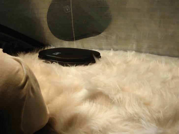 Hattehylde med 6x9" højtalere og hvid plys billede 1