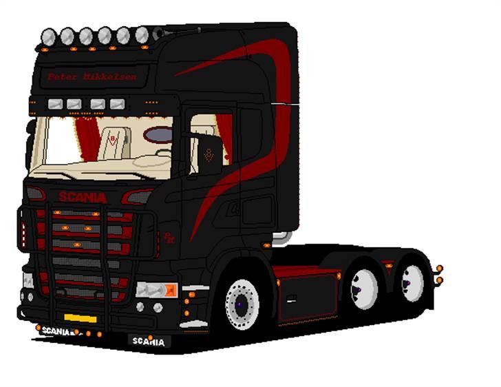 Paint tegninger af lastbiler - Lavet lidt småting i form af 6 lys på tagbøjlen og sådan billede 17
