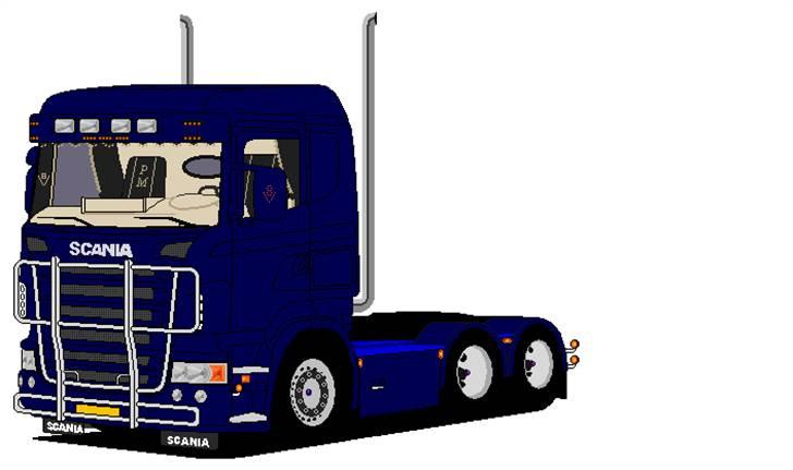 Paint tegninger af lastbiler - Temmelig stort projekt da je skulle lave hele toppen om, fjerne tagspoilen og lave afgangsrørerne. billede 18