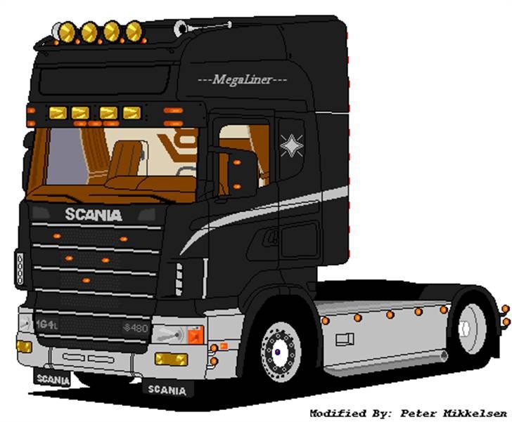 Paint tegninger af lastbiler - En forbedret udgave af min fars gamle 4 serie da han kørte sydover, hans var dog kun en 144... billede 63