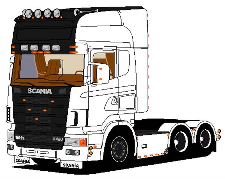 Paint tegninger af lastbiler - Fik lidt inspiration fra en svensk lastbil, så fik lige lyst til at lave den der:p billede 64