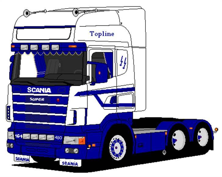 Paint tegninger af lastbiler - Tegning af hirtshals godstransport's 164.. kan ikk få navne til at se ordentlige ud, derfor de ikk kommer på, hellere holde det simpelt uden og så det ser pænt ud end at fucke det op, da jeg ikk tegner så meget mere føler jeg ikk for at rode med det... billede 65
