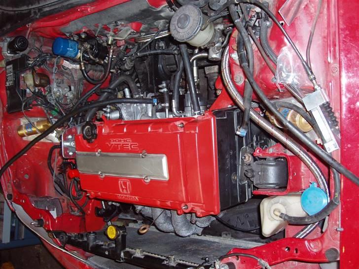 Min Nye Racer Motor Honda Vtec - Stål Olieslanger til filter og køler. billede 6