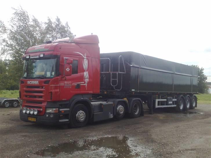 BHO Transport - Scania R500 V8 - Skulle lige se om det så godt ud med Hansens tipkasse efter ;-) billede 22