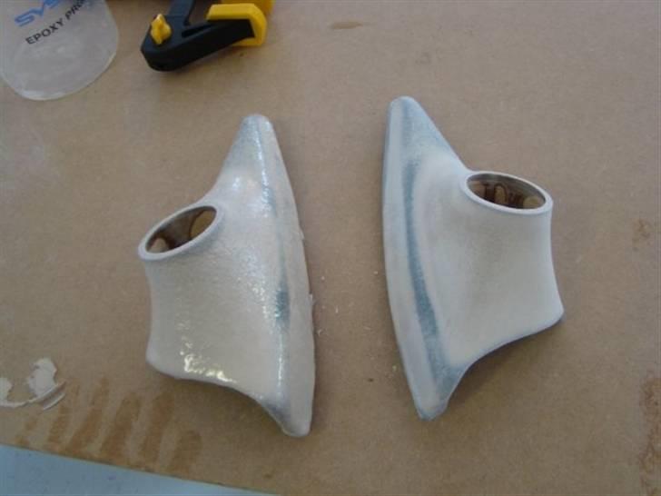 Glasfiber Dørsider - Før og efter let slibning. billede 15