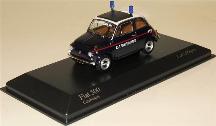 Mine 1:43 modelbiler - 1:43 Minichamps, FIAT 500 "Carabineri" billede 187