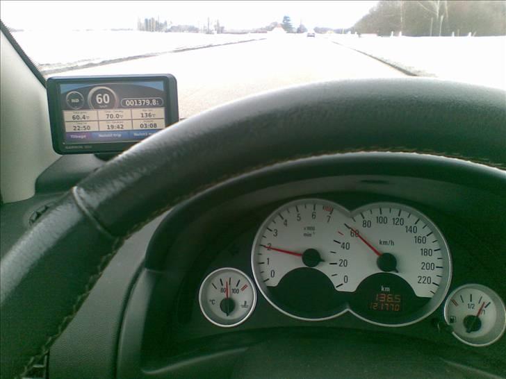 Fejlvisning på speedometer - Her viser speedometeret 60 km/t., hvor gps viser 60 km/t. Ved denne hastighed er der slet ingen fejlvisning! billede 4