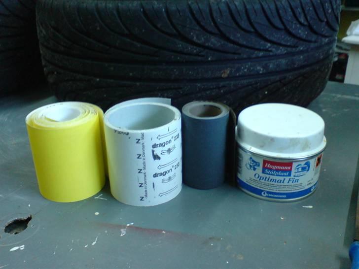 Rep. af fælge - Lidt materialer: korn 130, 180 og 320 + finspartel fra mekonomen billede 7