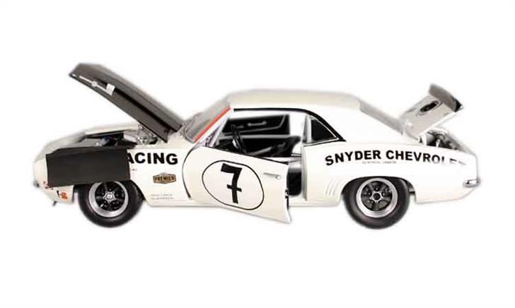 MODEL BILER i størrelse 1:43-1:24 og 1:18  - GMP Diecast...

Chevrolet Camaro Trans am Racer. 1967

Str: 1:18

Bil set fra siden, det sorte klæde er noget som følger med til modelbilen, det er meningen det skal ligne et skærm klæde som beskytter lakken på bilen, når den bliver repareret. billede 41