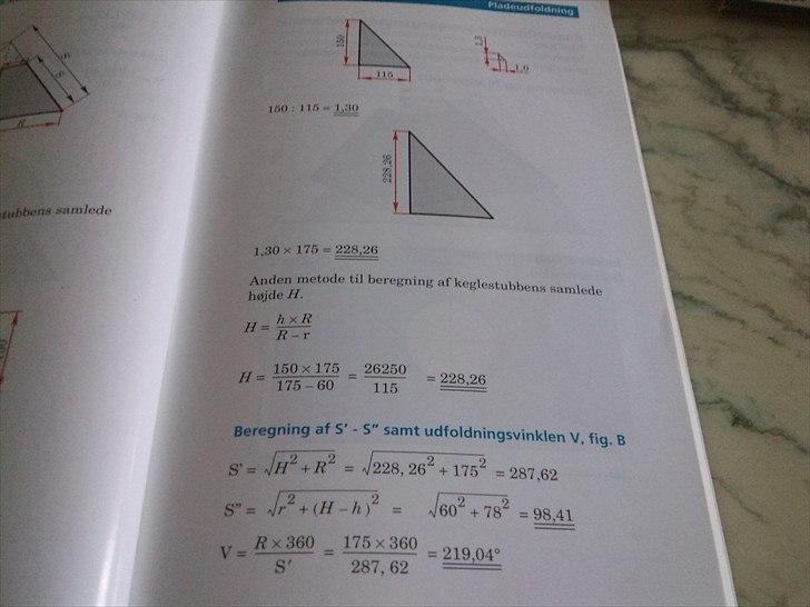 Formel for beregning af keglestub som bruges til skærmkanter billede 19