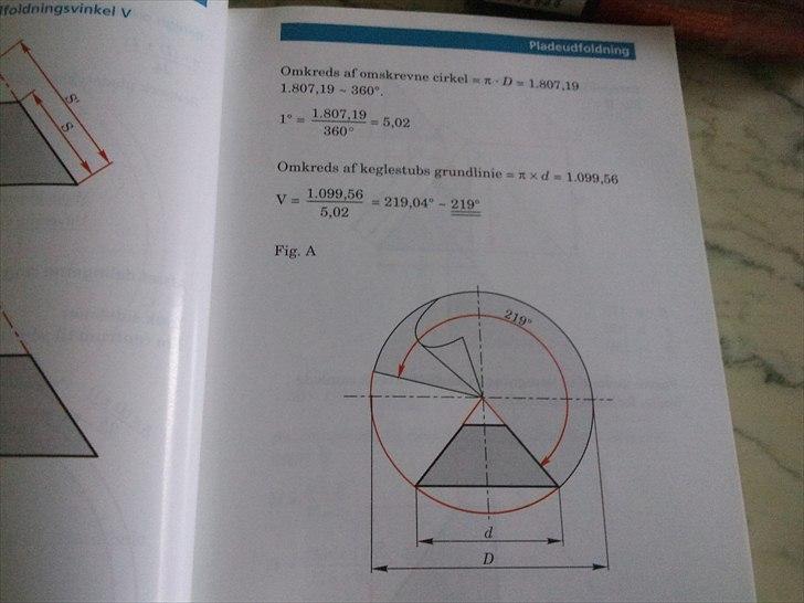 Formel for beregning af keglestub som bruges til skærmkanter billede 14