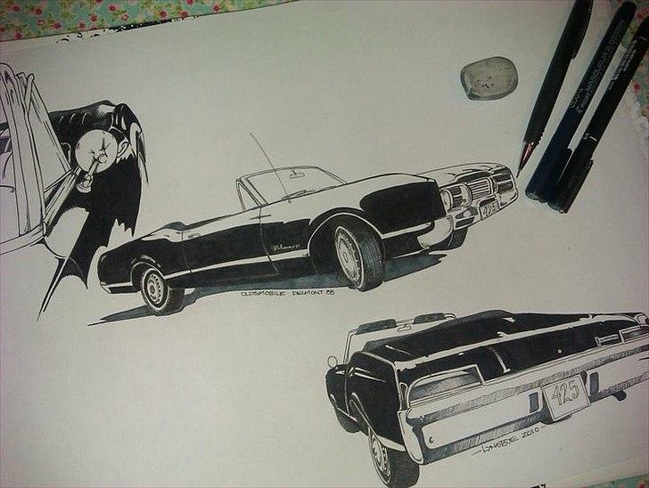 Tegninger og malerier - Oldsmobile Delta 88 ano 1965 billede 6