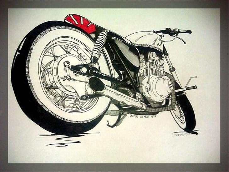 Tegninger og malerier - Suzuki GS 400 anno 1977 billede 7