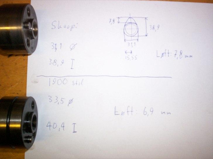 Opel CIH Projekt - Hvad jeg lige kunne måle mig frem til med skydelærred. Bo mener det er den skarpeste knast til hydrauliske løfter han laver, man han kan ikke huske graderne da det er flere år siden han lavede denne. Den har kørt i en Kadett, og er et bevis på at hans profilerede knaster også holder. billede 19