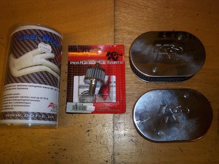 Opel CIH Projekt - K&N. De gamle luftfiltre blev helt fine efter en grundig vask, nyt olie og en polering af det rustfrie. billede 78