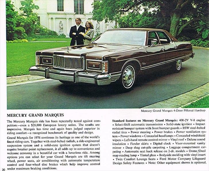 1976 Mercury Grand Marquis - Brochure billede og tekst billede 19