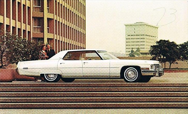 1973 Cadillac Coupe de Ville - Sedan dé Ville - triple white billede 75